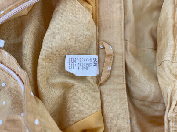 SPRING Baby Coat Yellow Polka Dots - Picture 4 of 4